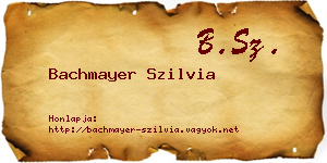 Bachmayer Szilvia névjegykártya